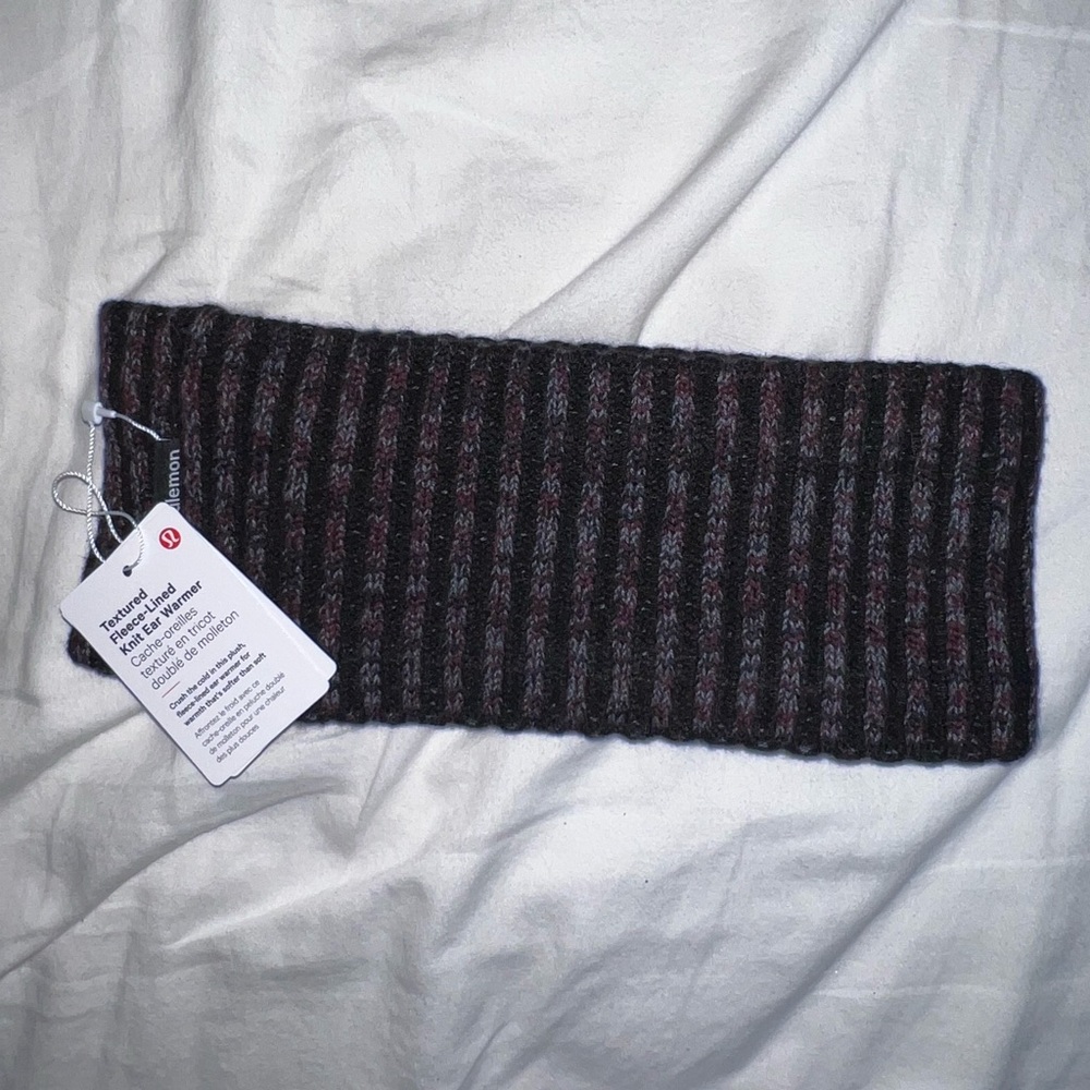 Lululemon textured fleece-lined knit ear warmer NWT
